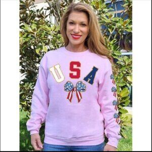 SIMPLY SOUTHERN PINK "USA" SWEATSHIRT